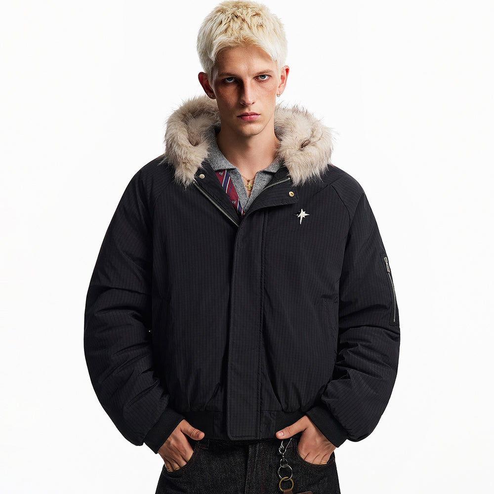 Star Rivets| Padded Bomber Jacket - OMYGOODS