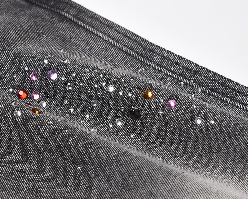 Starry Washed Rhinestone | Denim Shorts - OMYGOODS