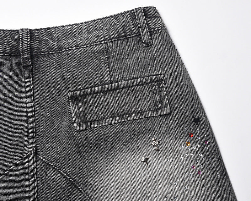 Starry Washed Rhinestone | Denim Shorts - OMYGOODS