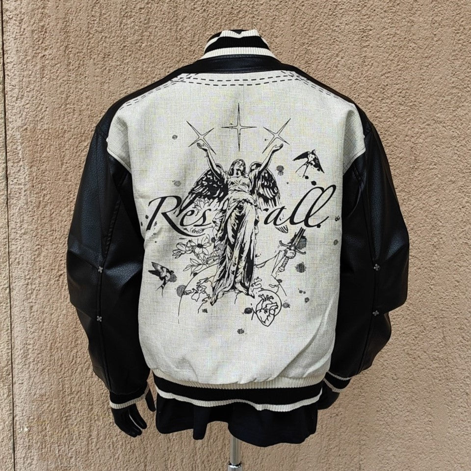 Street Art Graffiti | Leather Bomber Jacket - OMYGOODS