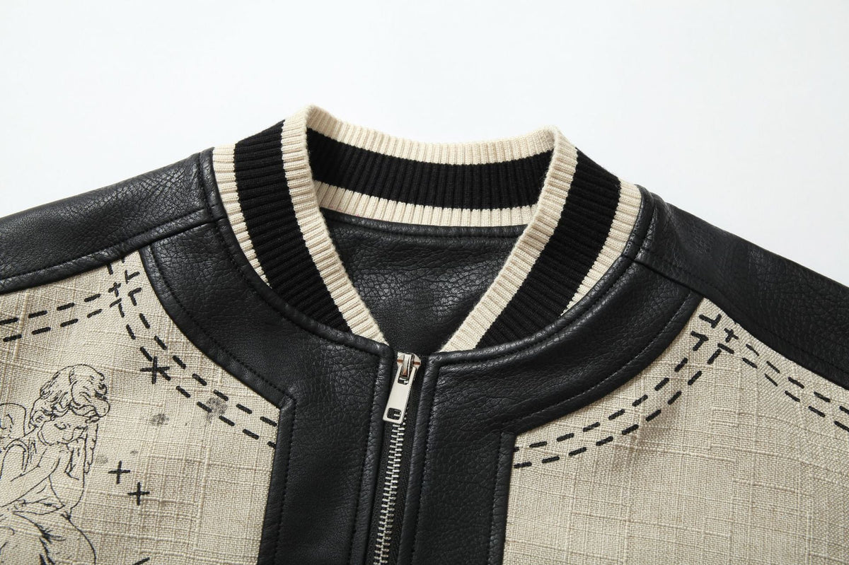 Street Art Graffiti | Leather Bomber Jacket - OMYGOODS