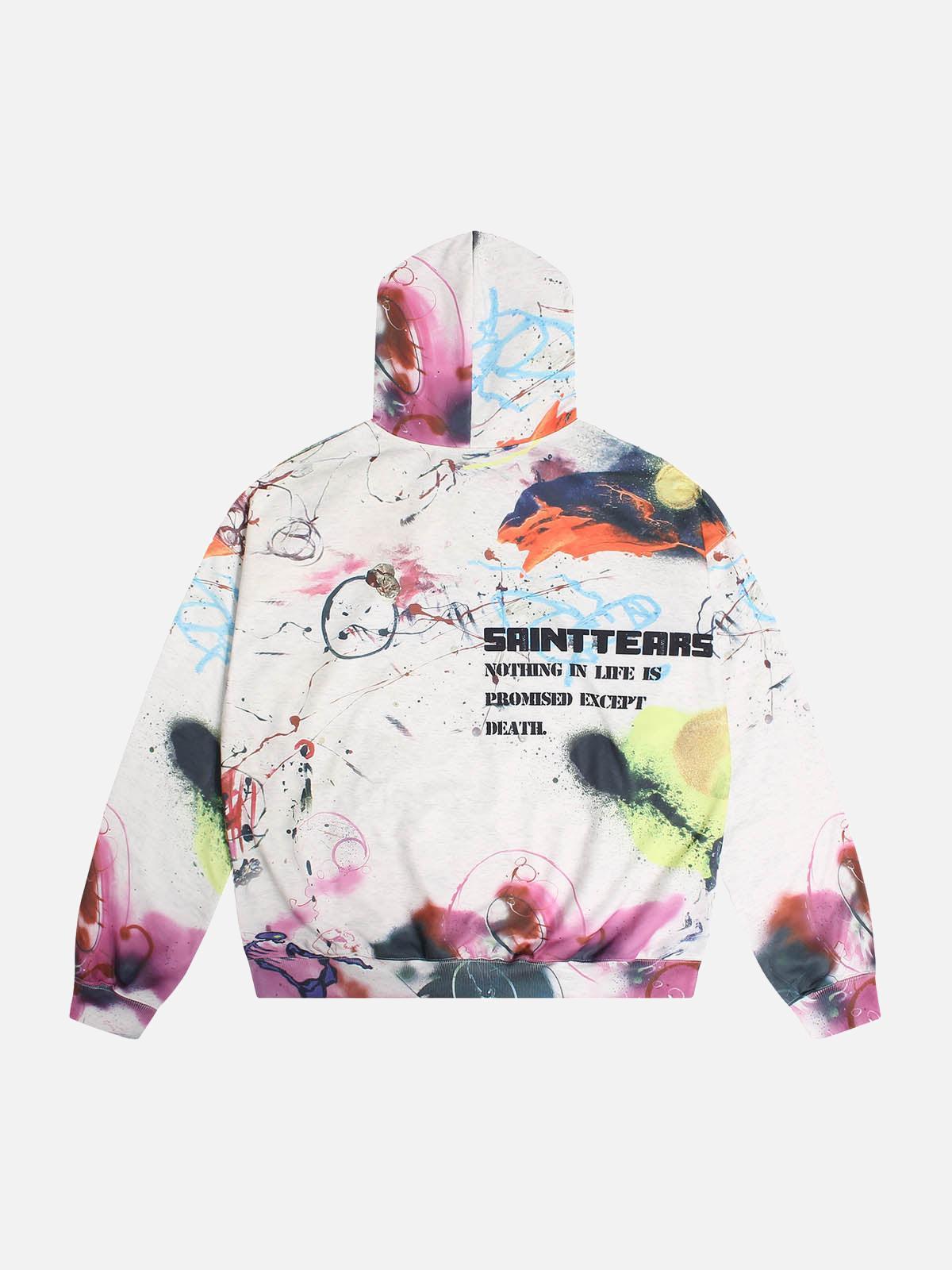 Omygoods Street Graffiti Hooded Sweatshirt