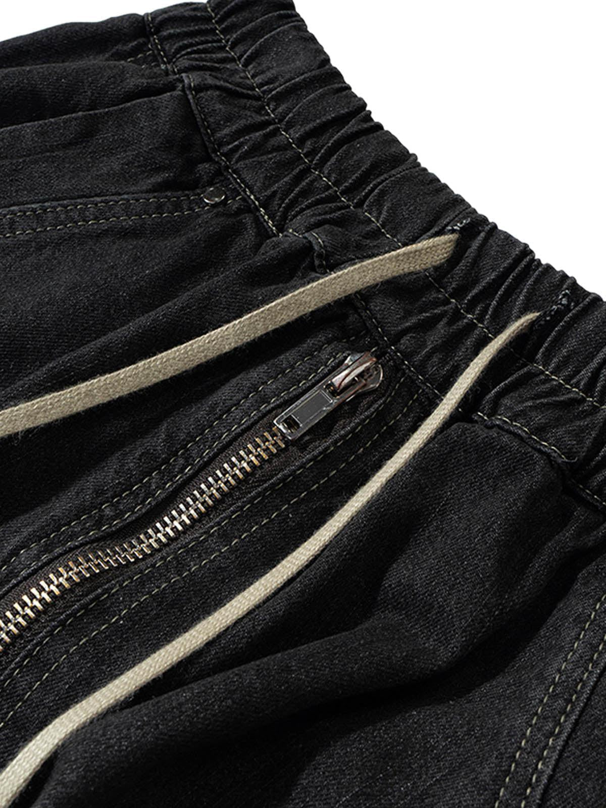 Omygoods Street RO Washed Denim Cargo Jort