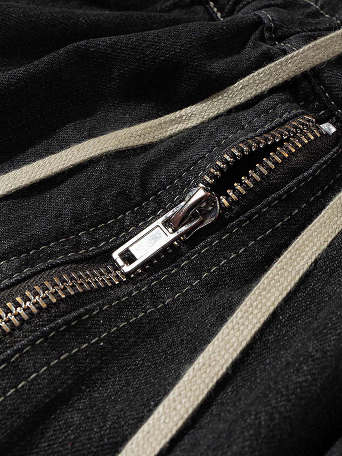 Omygoods Street RO Washed Denim Cargo Jort