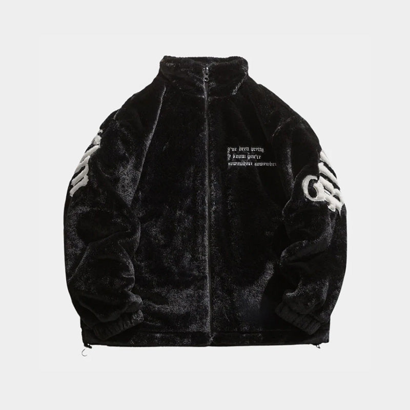 Streetwear Outerwear | Gothic Fleece Jacket - OMYGOODS