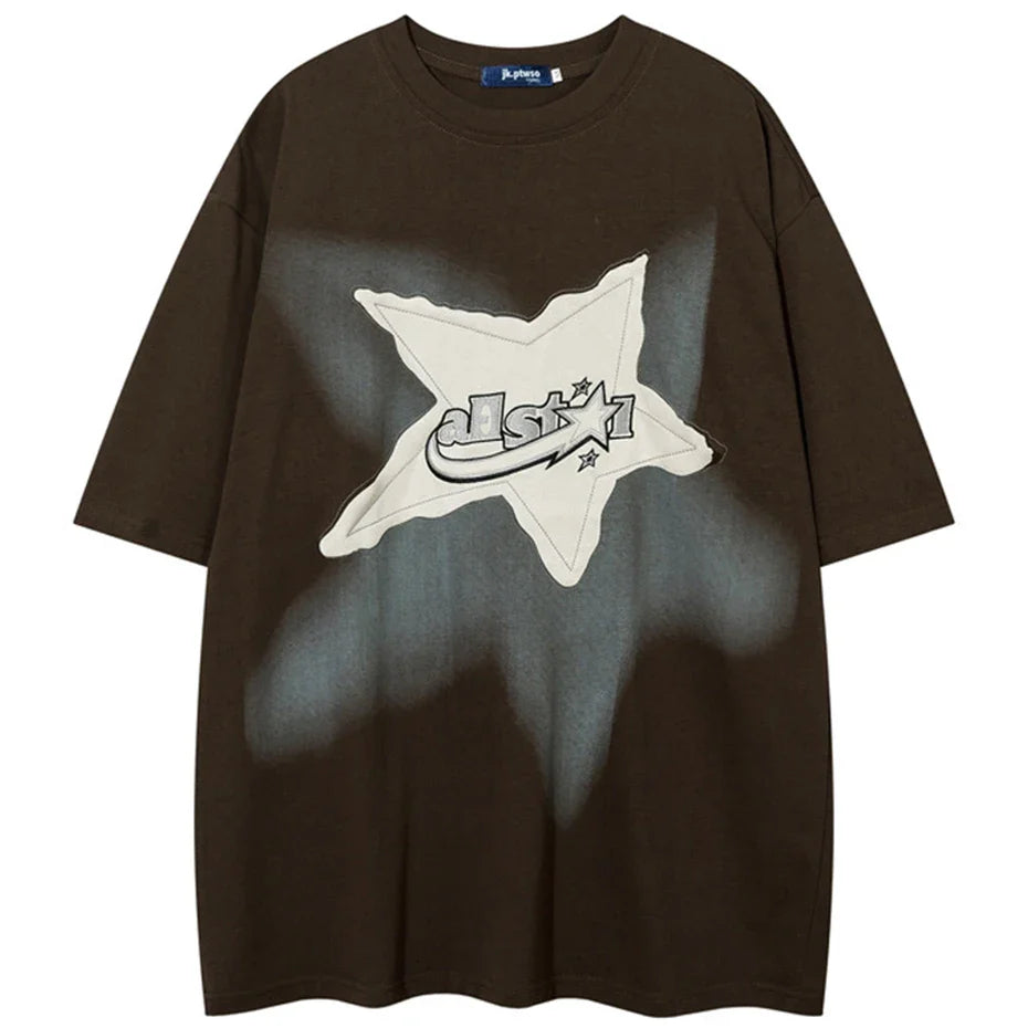 Streetwear Oversized Star Tshirts - OMYGOODS