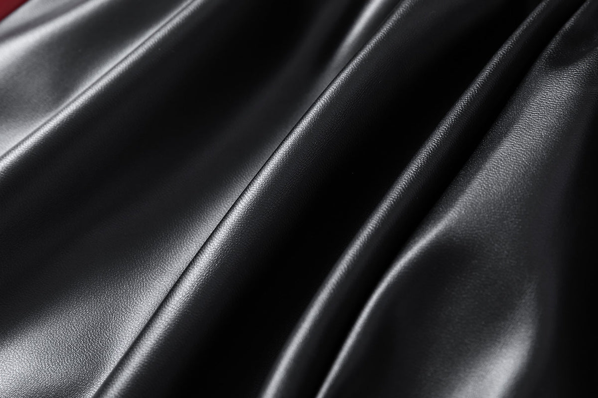 Striped Racing Faux-Leather Shorts - OMYGOODS