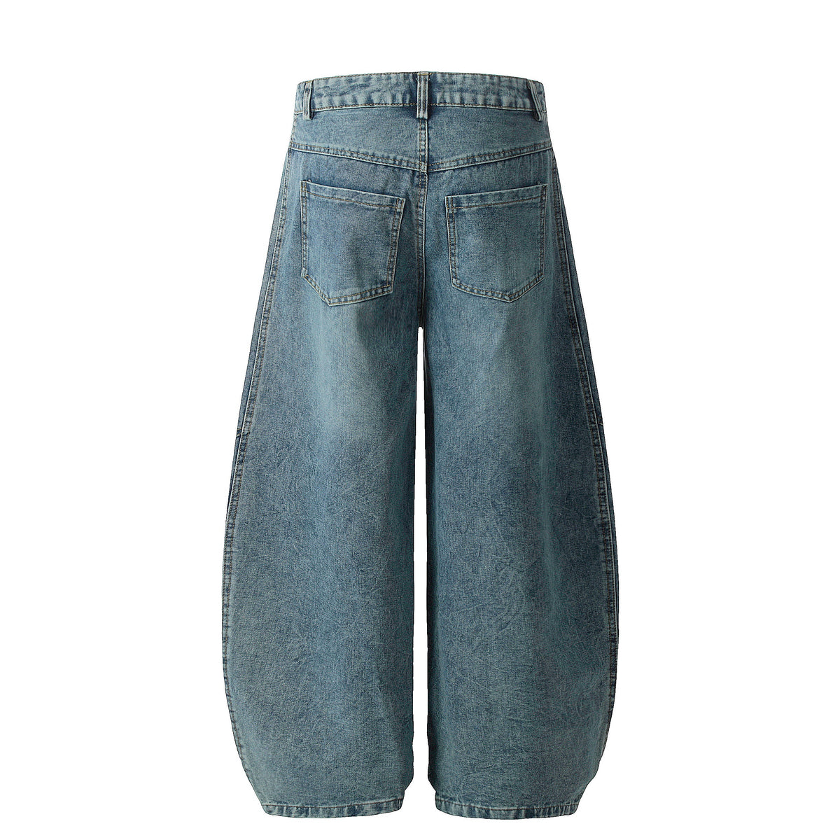 Striped Stitching | Washed Barrel Jeans for Effortless Style - OMYGOODS
