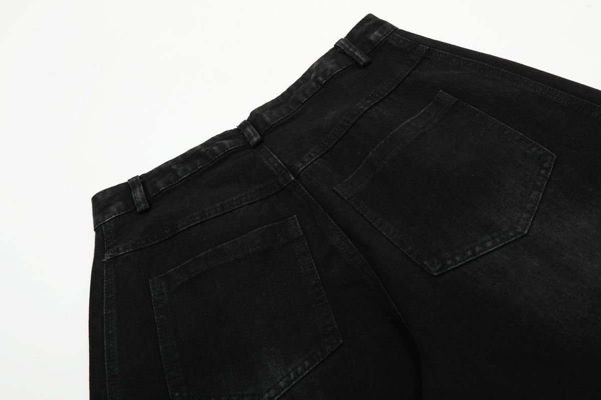 Striped Stitching | Washed Barrel Jeans for Effortless Style - OMYGOODS