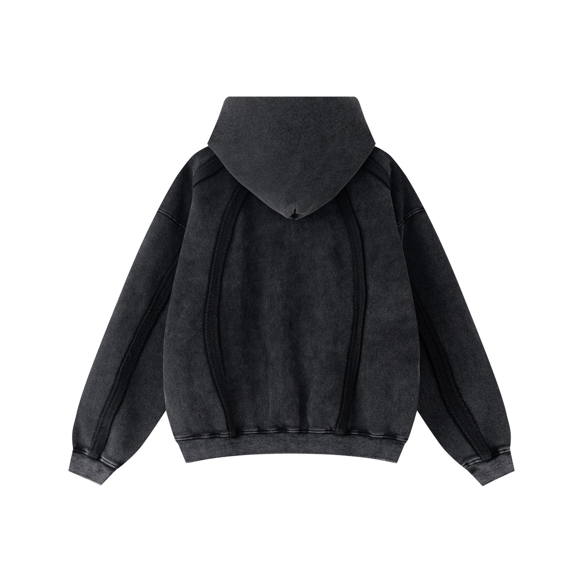 Structured Panel | Baggy Zip-Up Hoodie - OMYGOODS