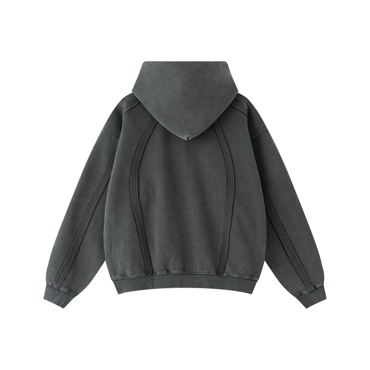 Structured Panel | Baggy Zip-Up Hoodie - OMYGOODS