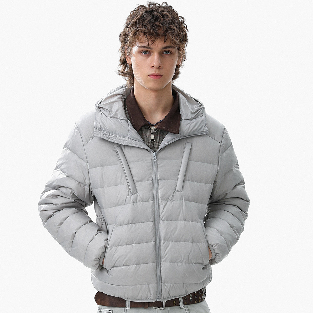 Structured Quilted | Hooded Puffer Jacket - OMYGOODS