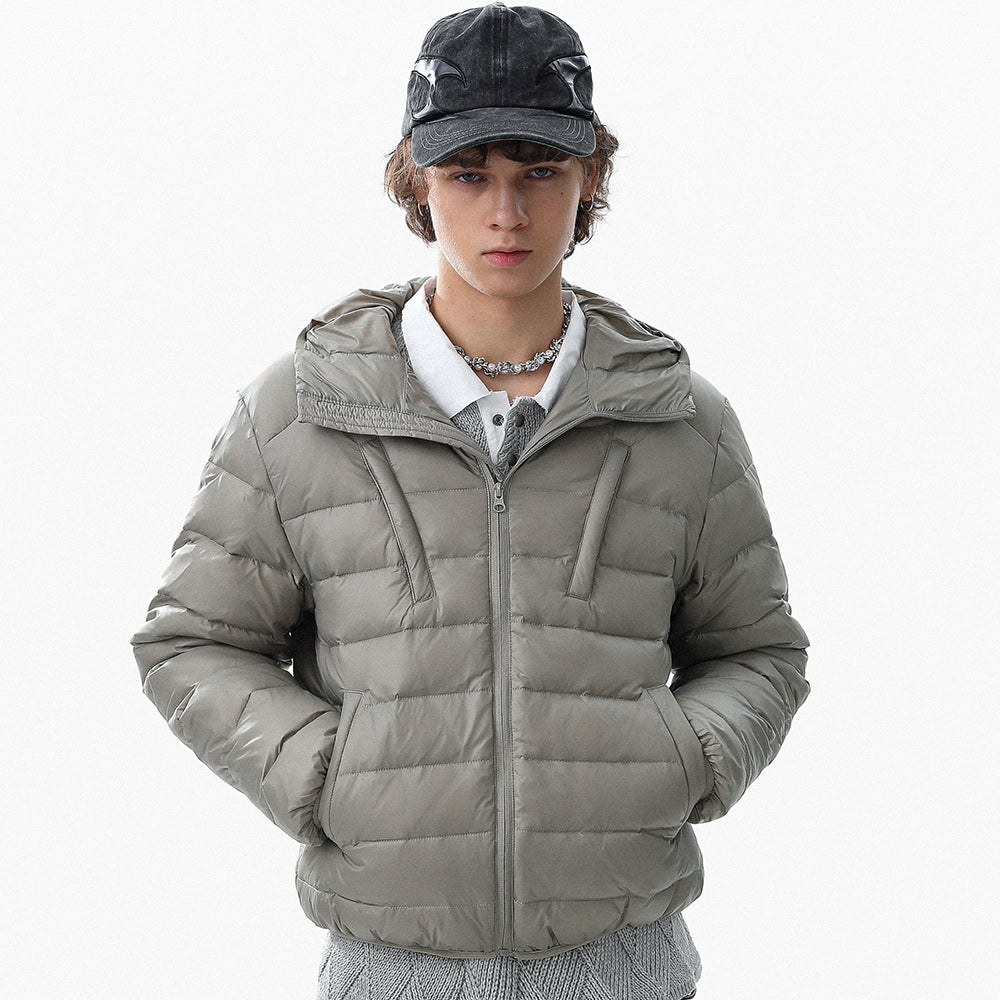 Structured Quilted | Hooded Puffer Jacket - OMYGOODS