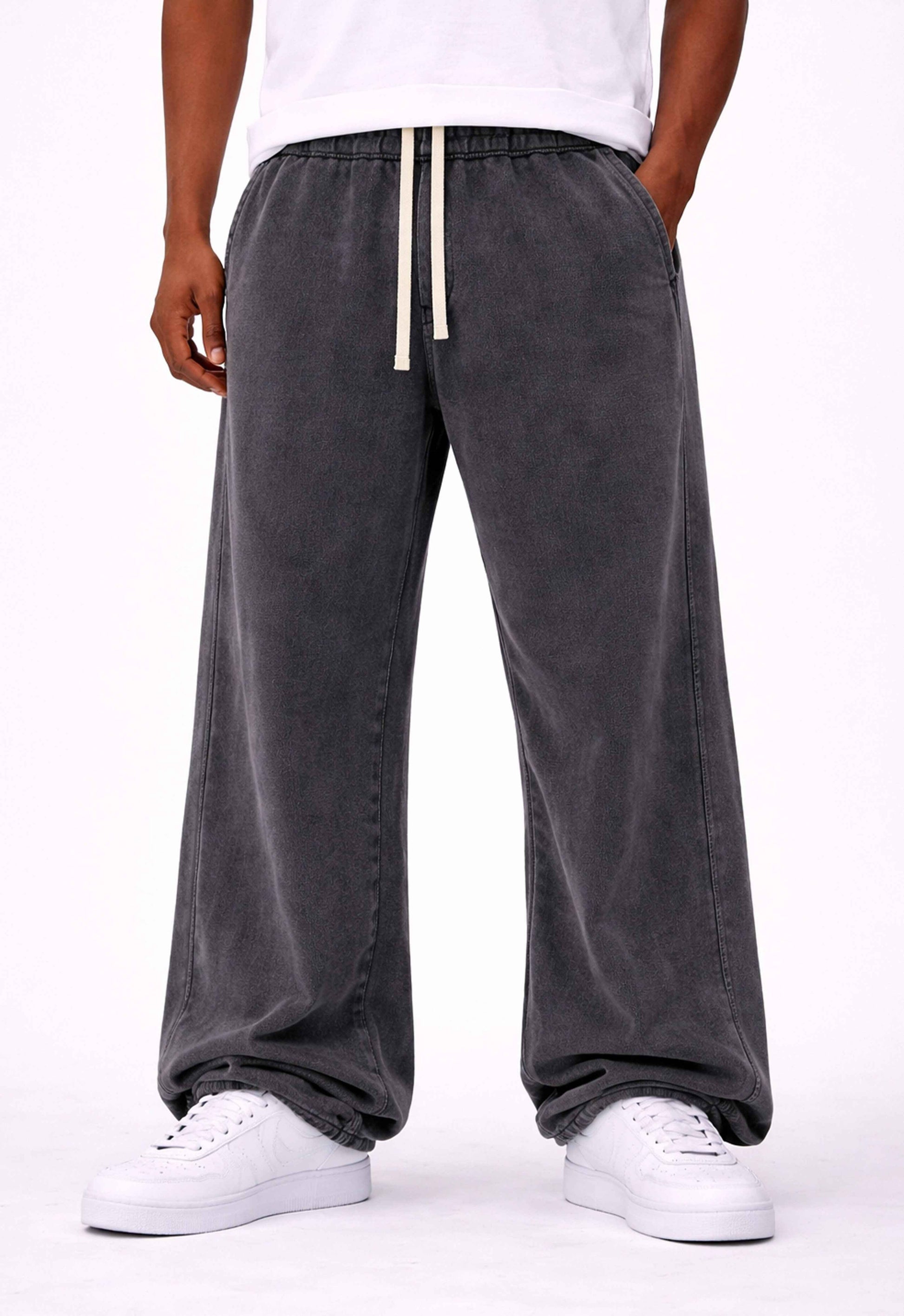 CHARCOAL PANEL SWEATPANTS