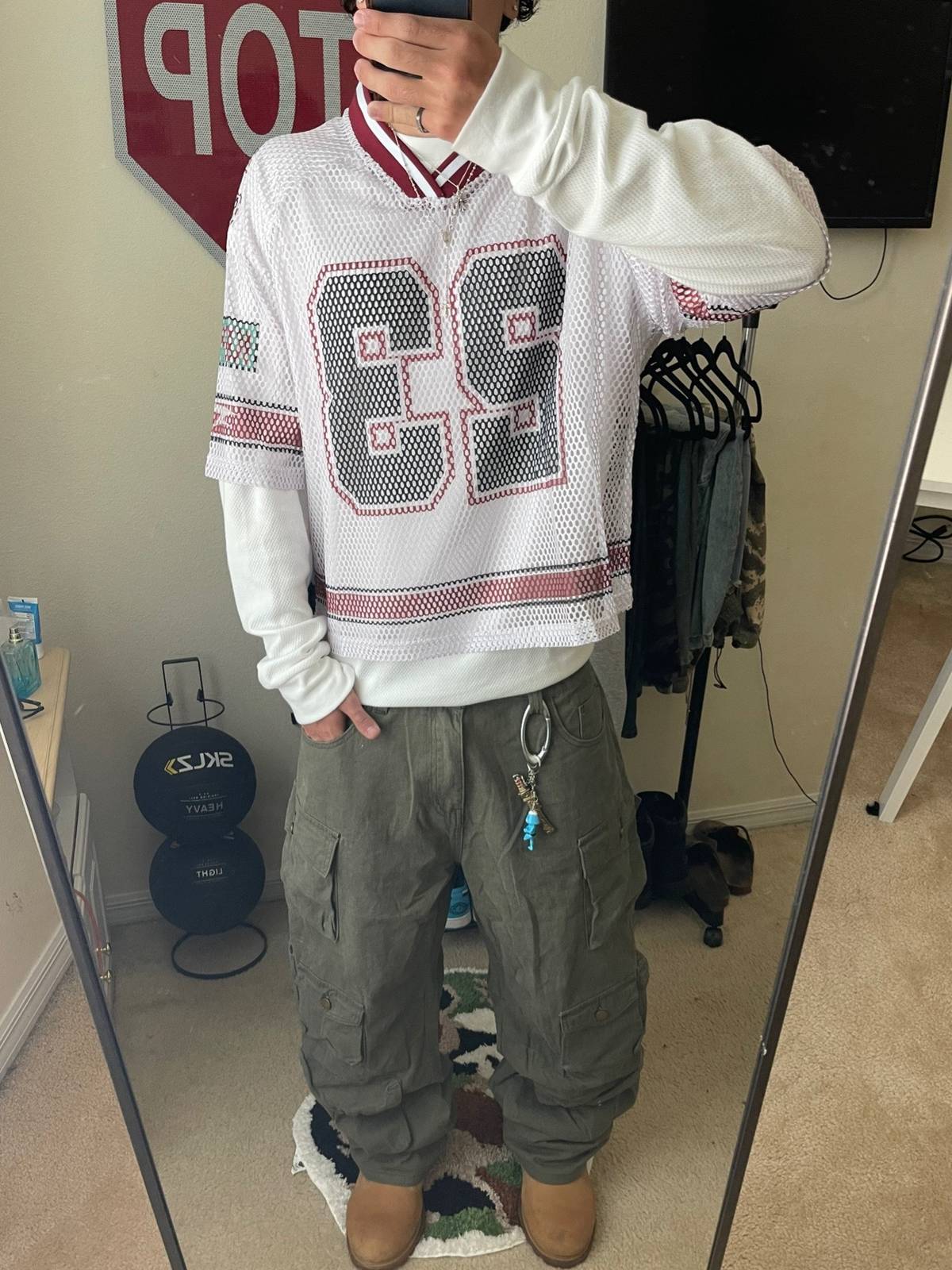 Omygoods 23 Jersey Mesh Print Tee