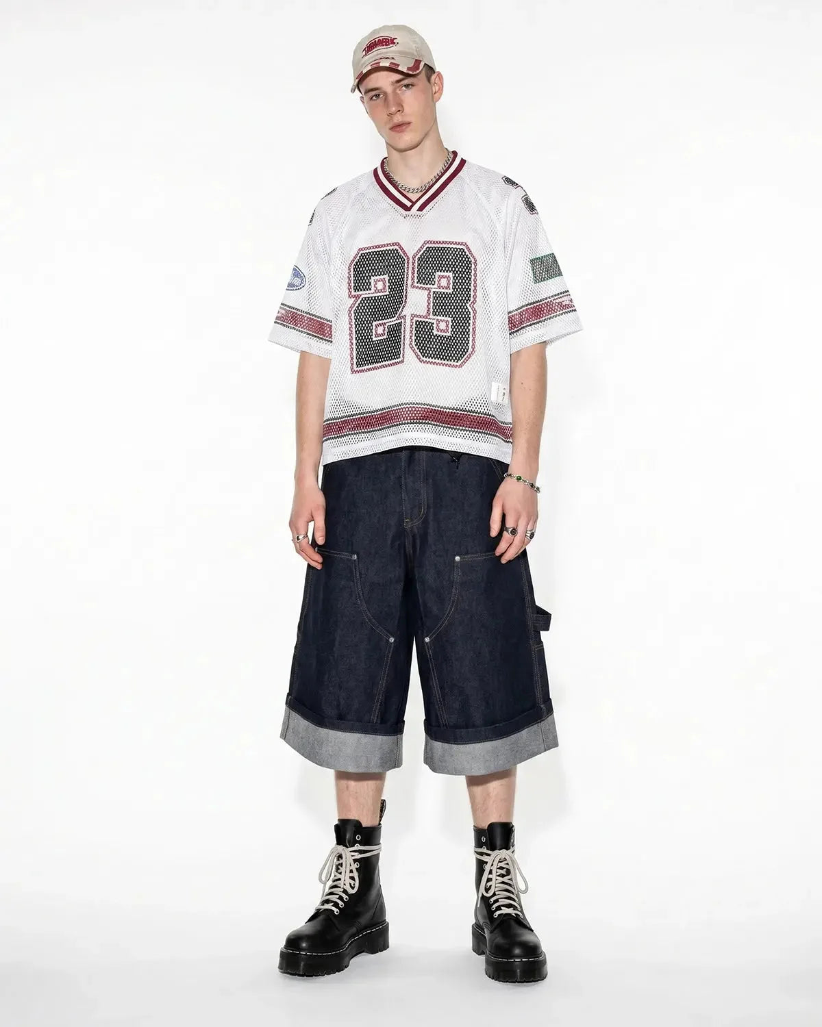 Omygoods 23 Jersey Mesh Print Tee