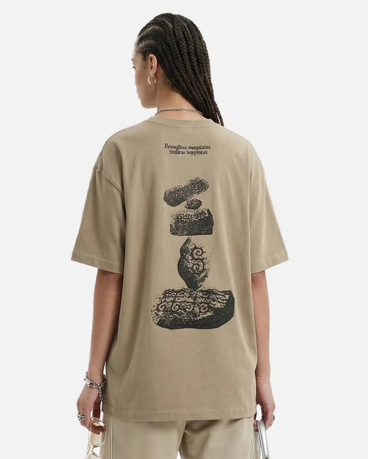 Omygoods 3D Graphic Printing Cotton T-Shirt