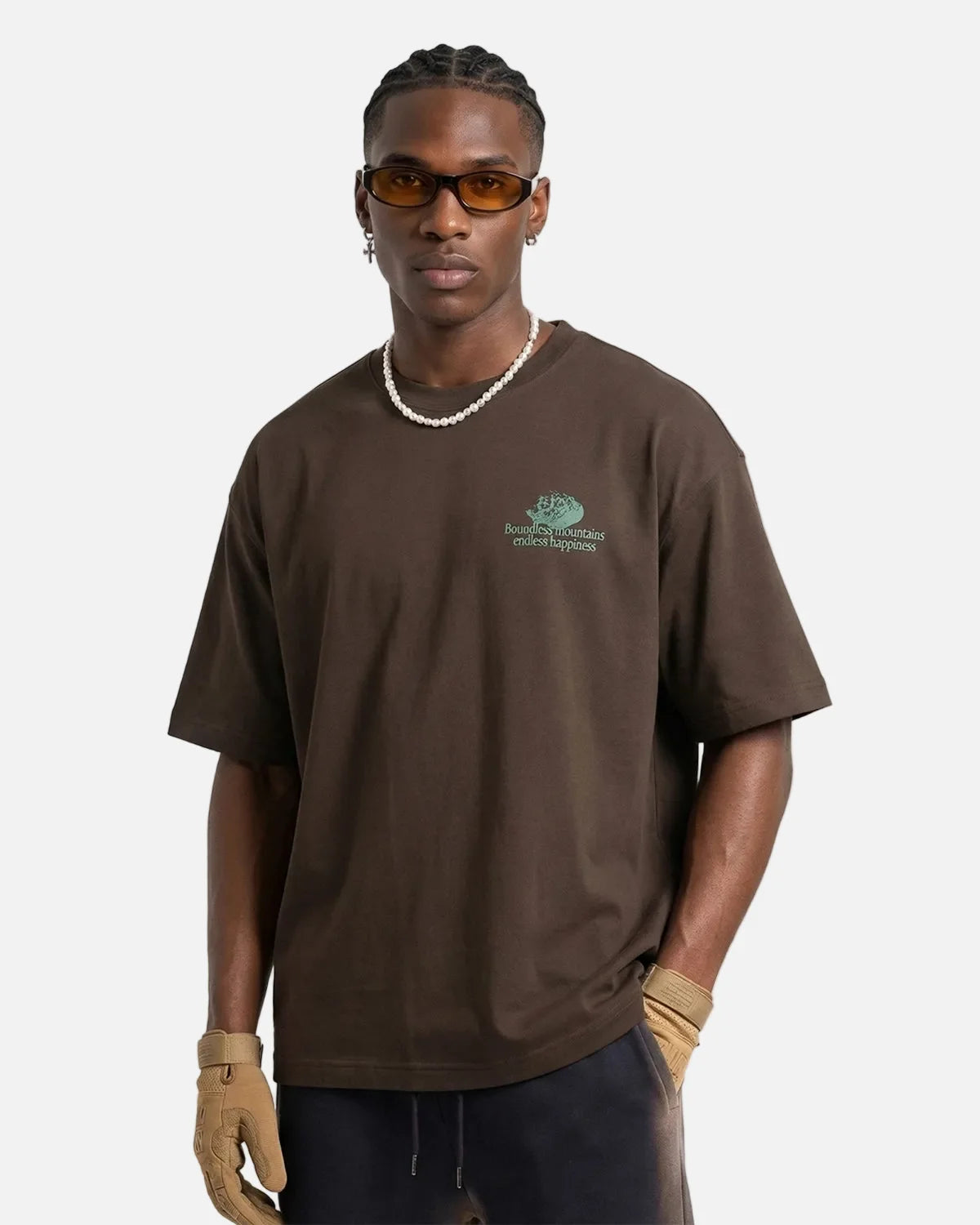 Omygoods 3D Graphic Printing Cotton T-Shirt