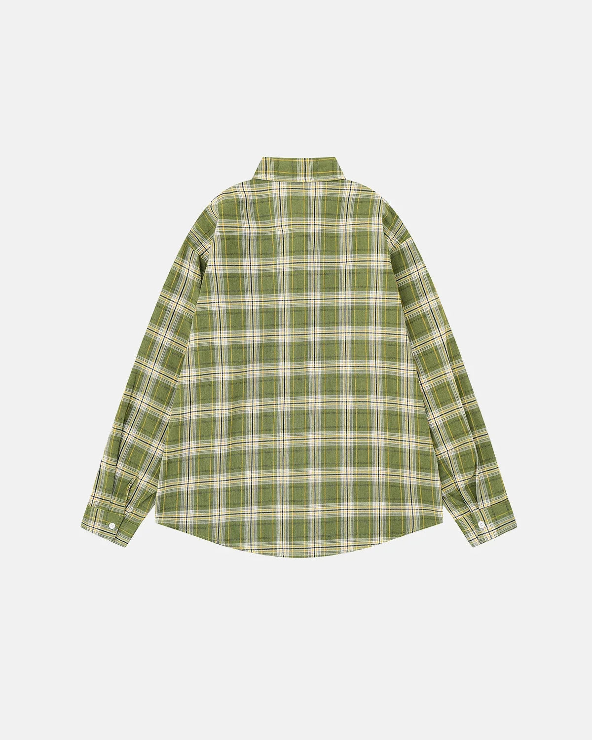 Omygoods Abstract Line Plaid Shirt