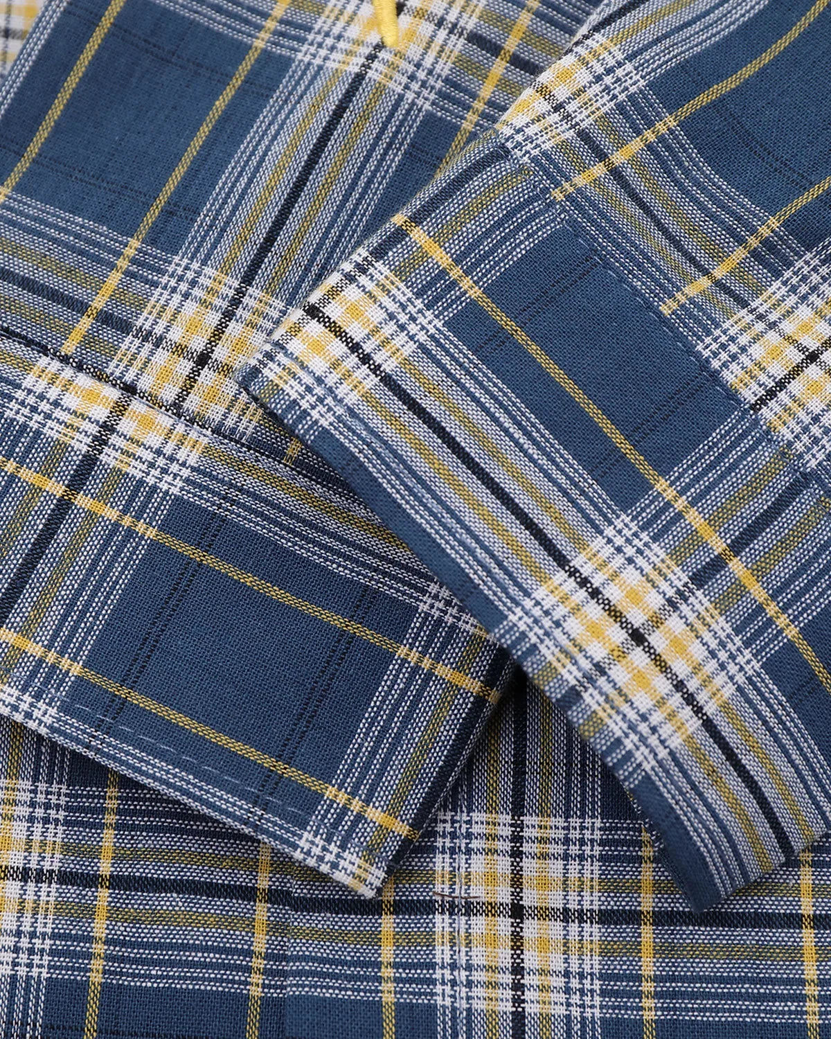 Omygoods Abstract Line Plaid Shirt