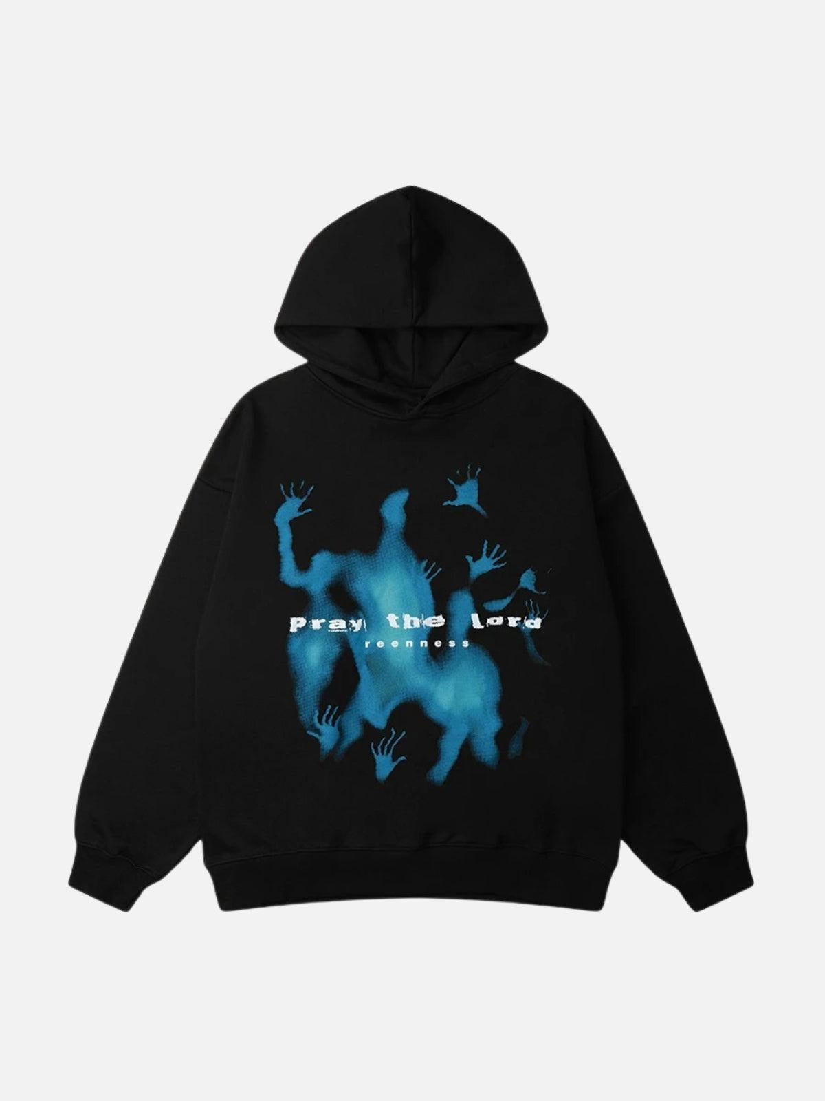 Omygoods Abstraction Shadow Print Hoodie
