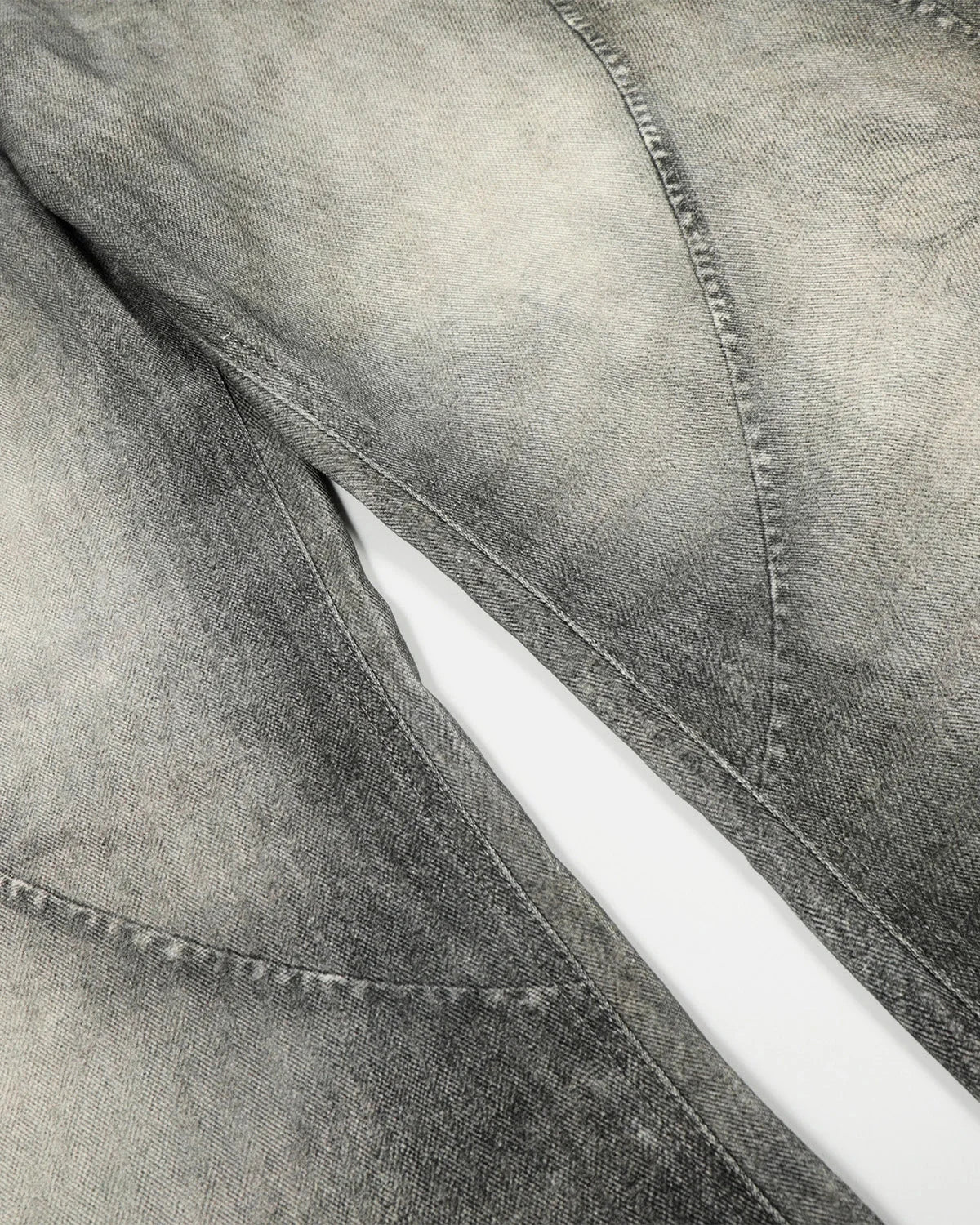 Omygoods Gray Acid Wash Barrel Jeans