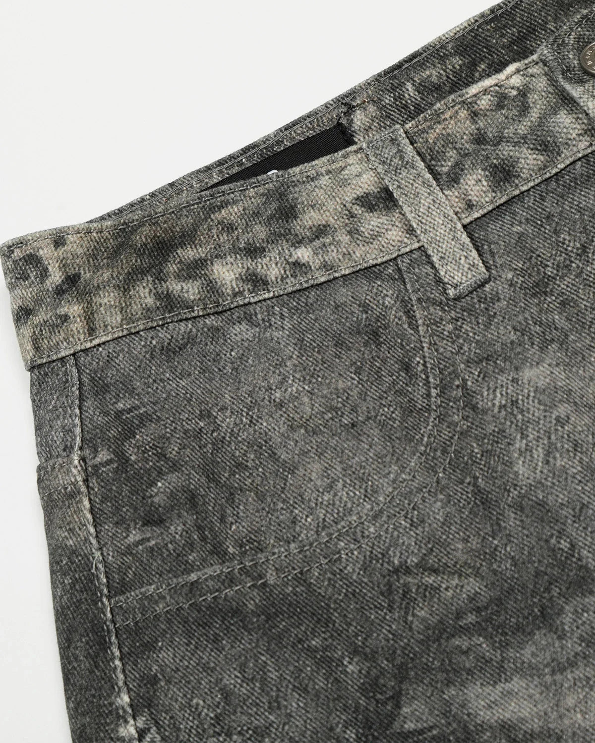 Omygoods Gray Acid Wash Barrel Jeans