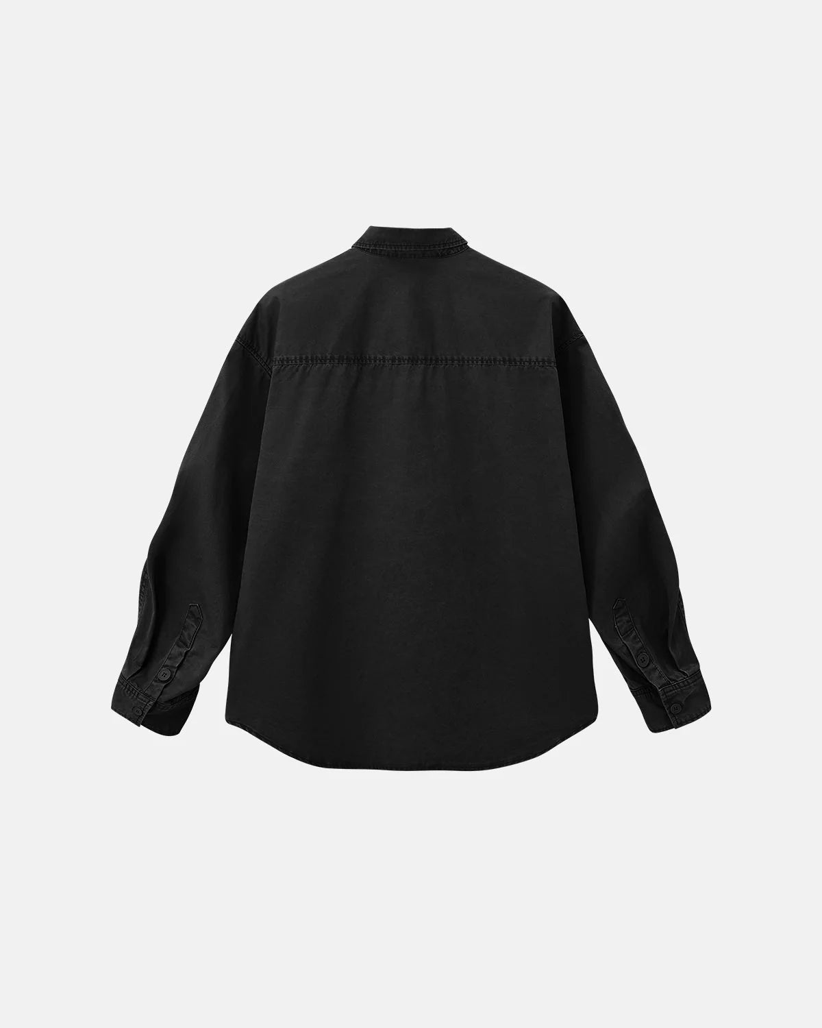 Omygoods Acid Wash Cargo Shirt Jacket