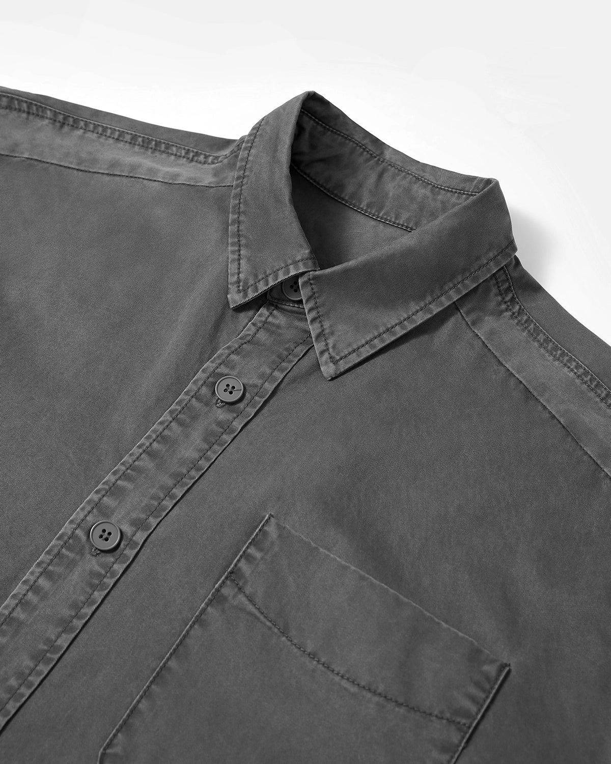 Omygoods Acid Wash Cargo Shirt Jacket