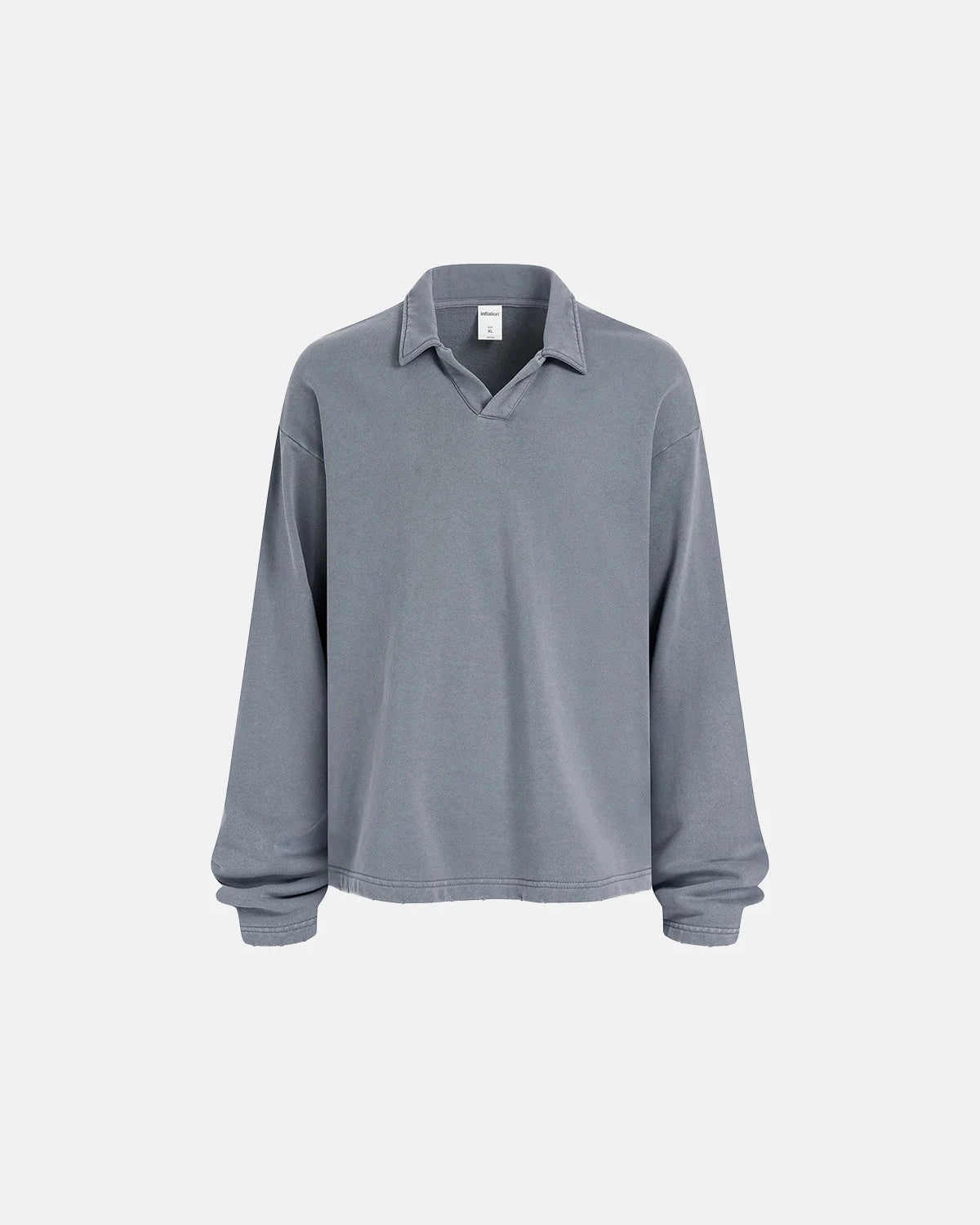 Omygoods Acid Wash POLO Shirt