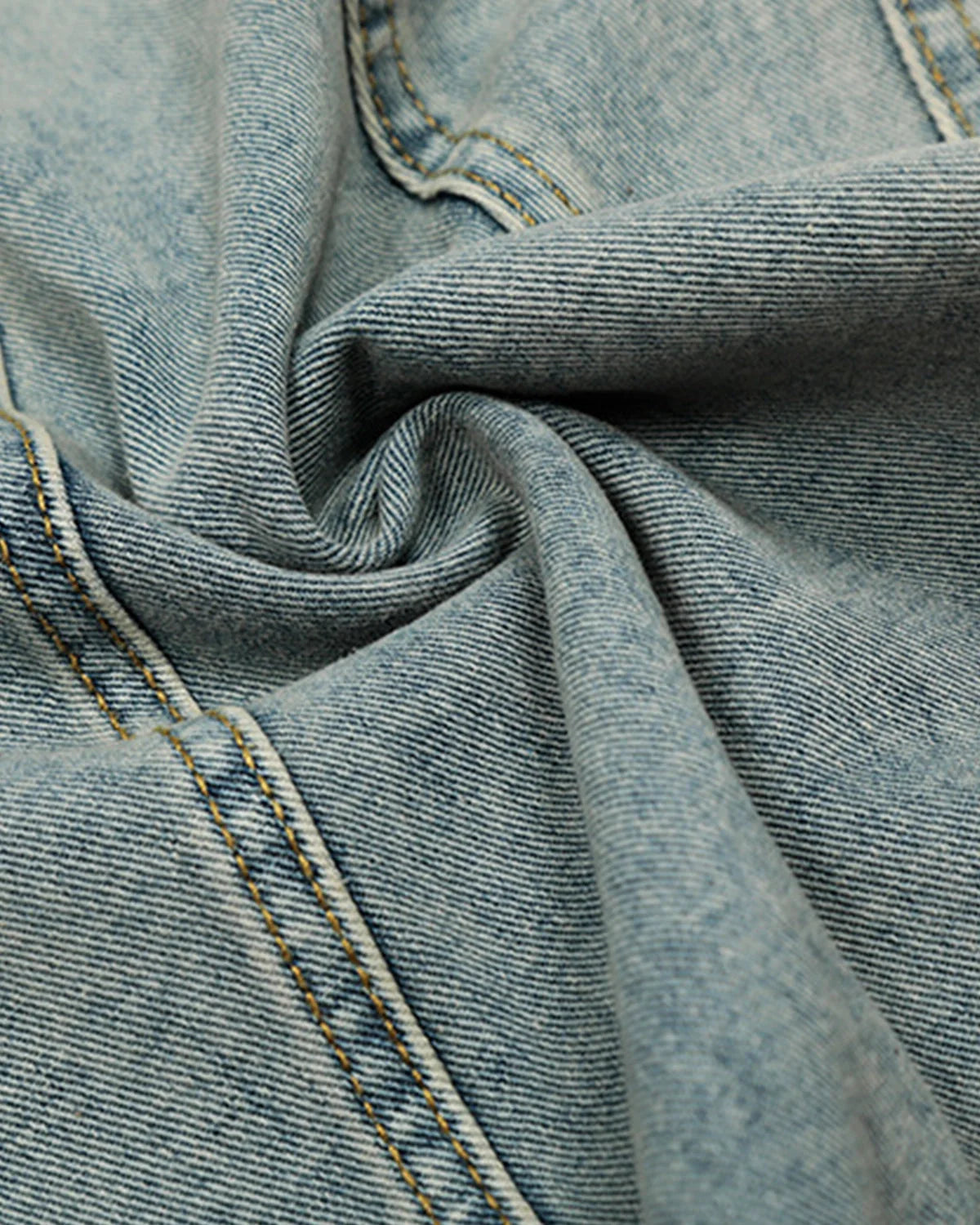 Omygoods Acid Wash Stitching Baggy Jeans