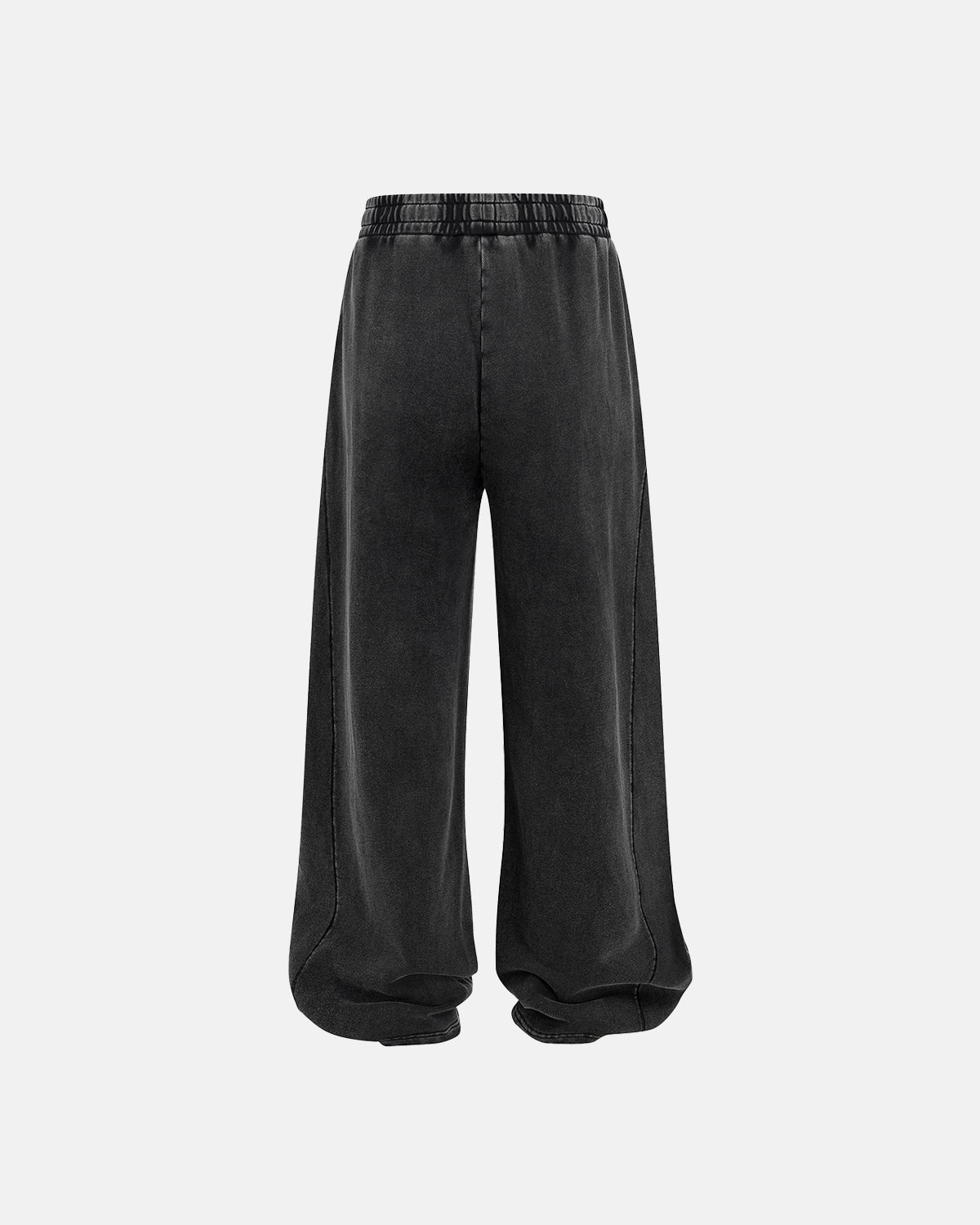 Omygoods Acid Wash Stitching Straight Leg Sweatpant