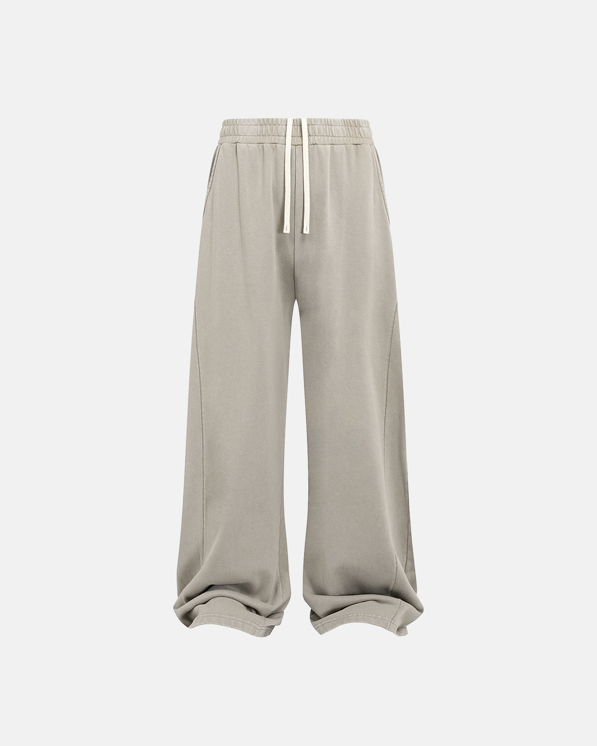 Omygoods Acid Wash Stitching Straight Leg Sweatpant