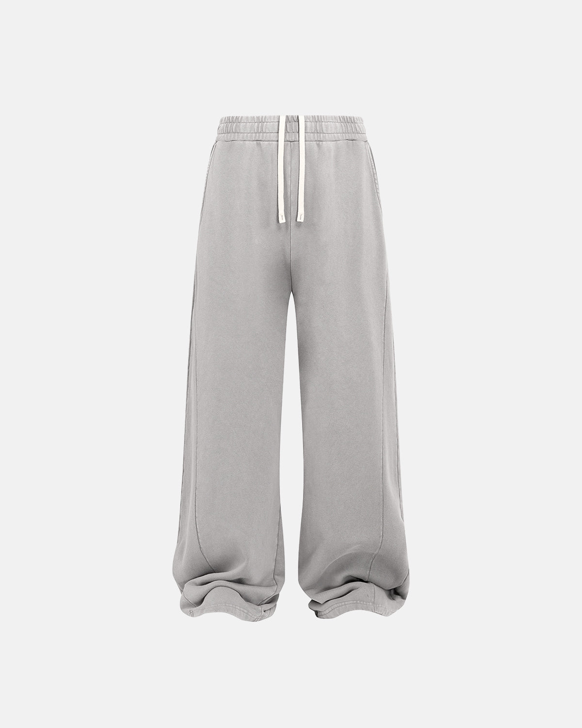 Omygoods Acid Wash Stitching Straight Leg Sweatpant