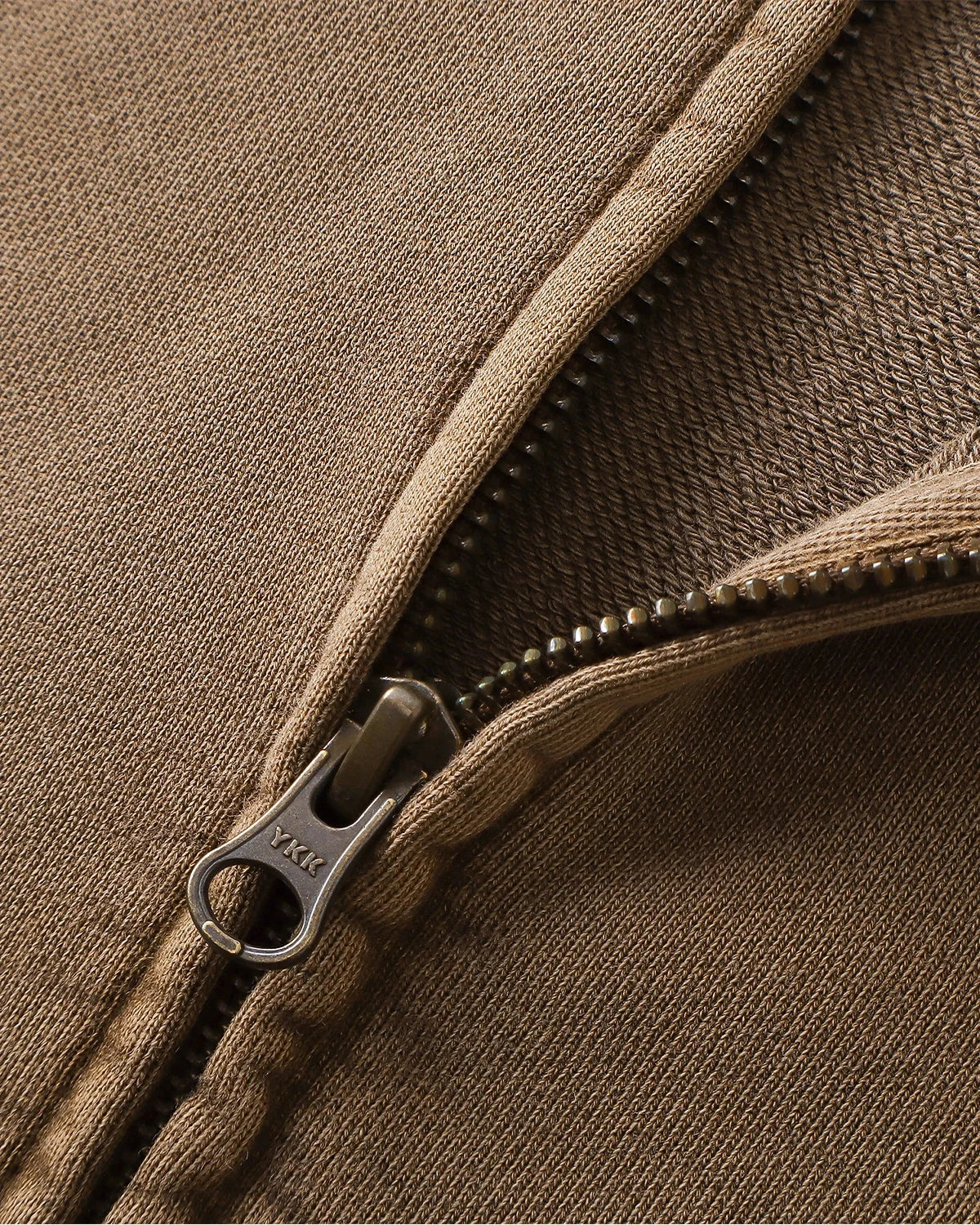 Omygoods Acid Wash Stitching Zip Up Hoodie