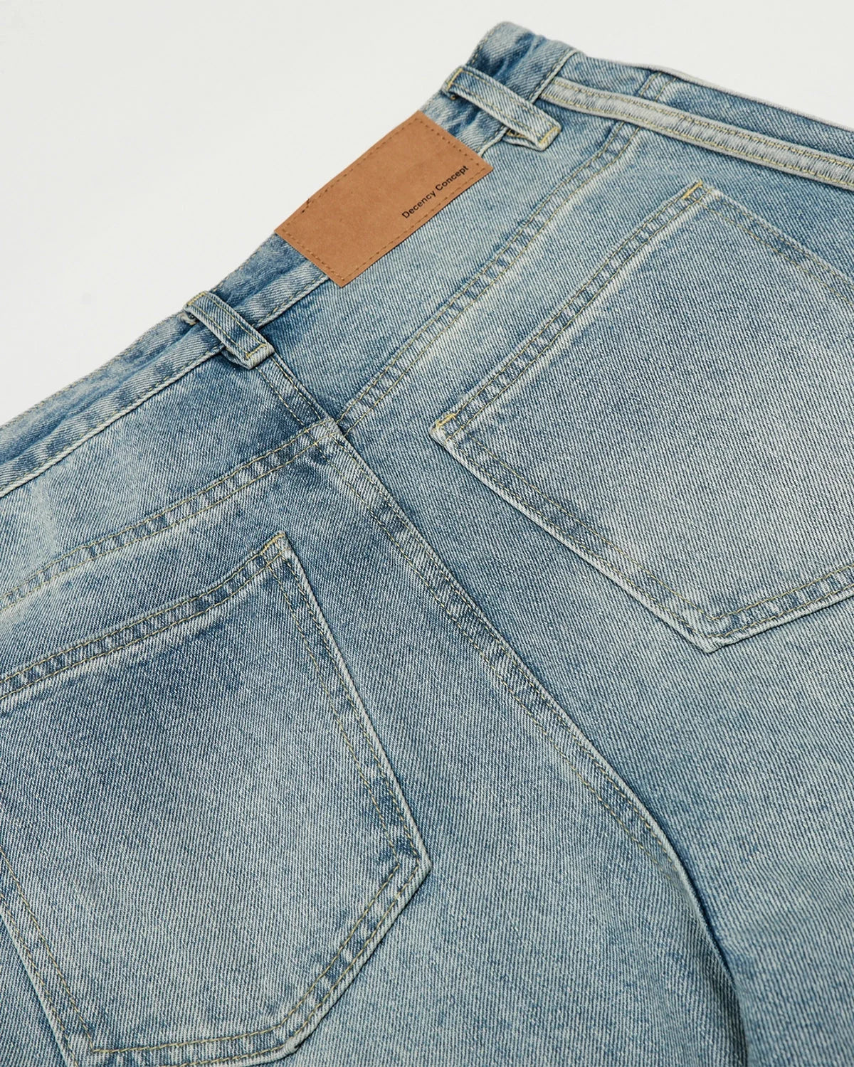 Omygoods Acid Wash Striped Side Baggy Jeans