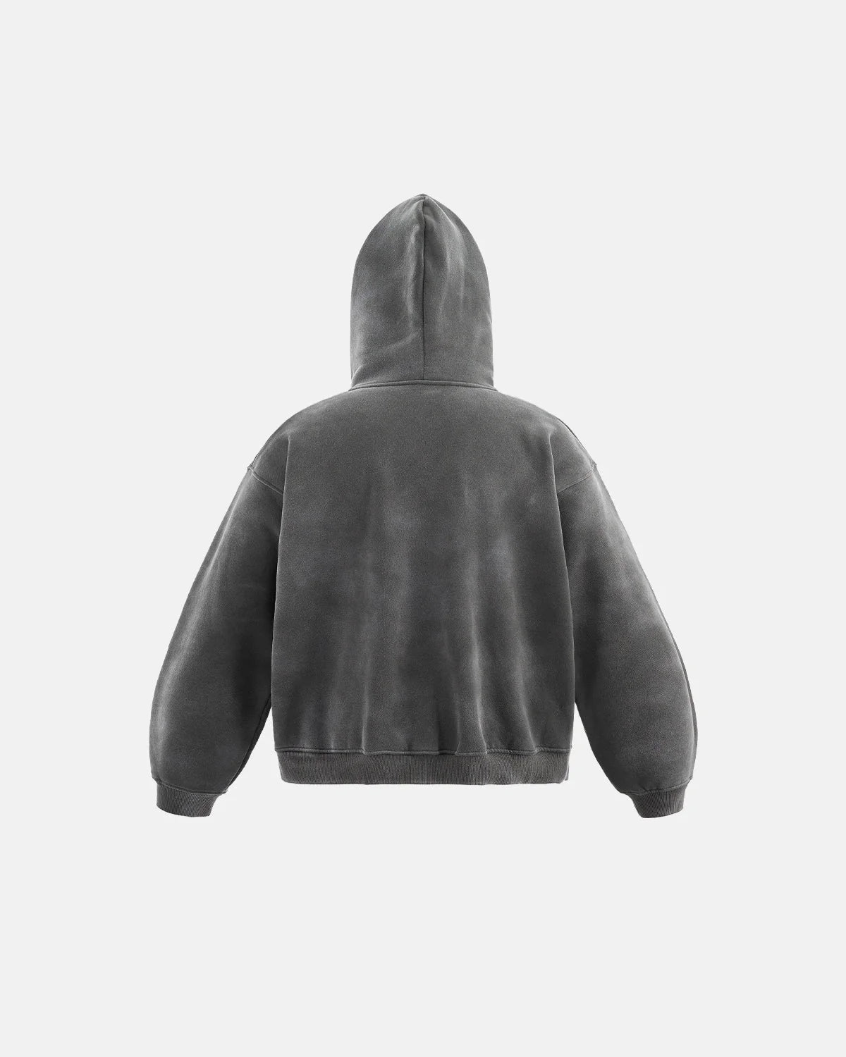 Omygoods Acid Wash Zip Up Hoodie