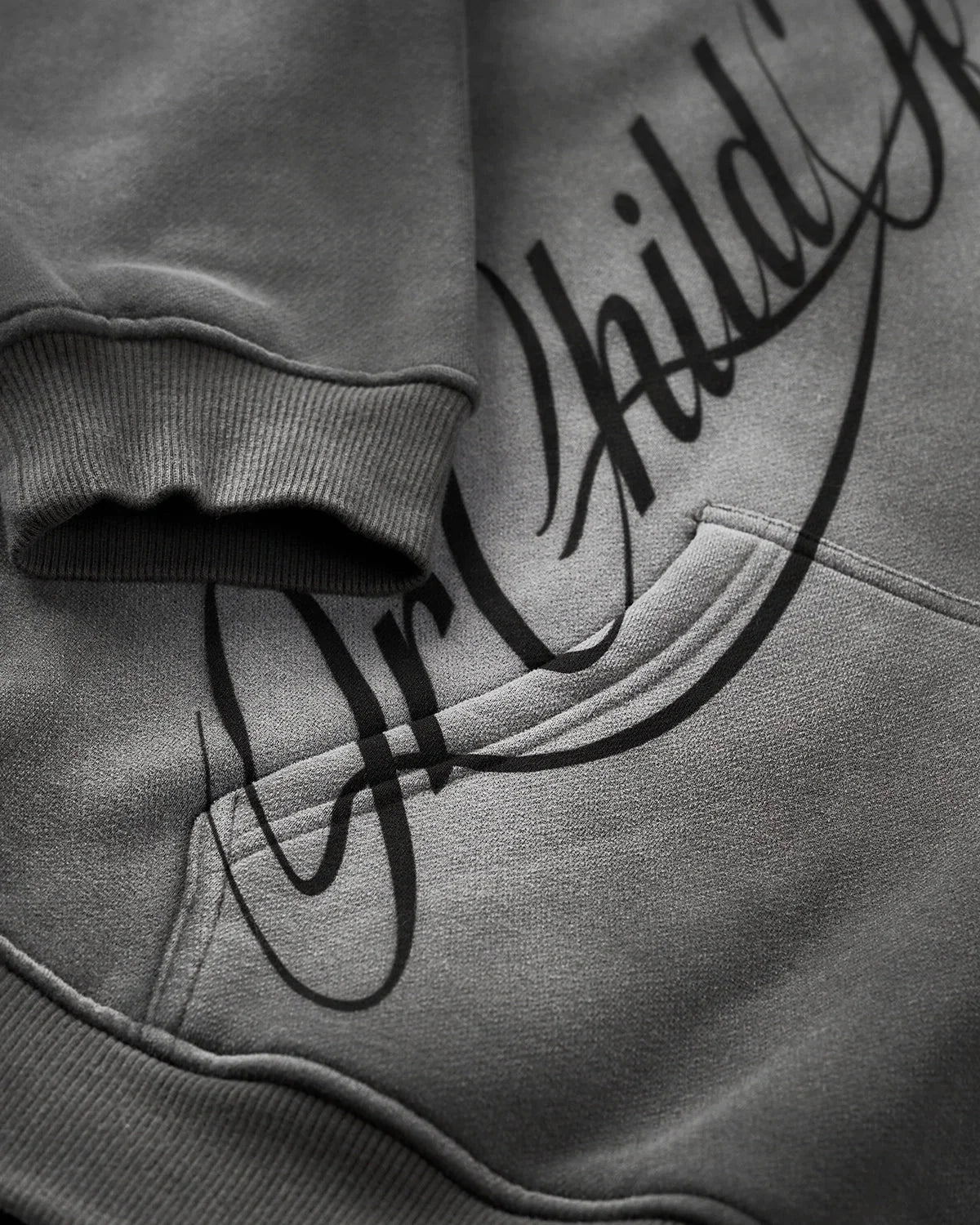 Omygoods Acid Wash Zip Up Hoodie