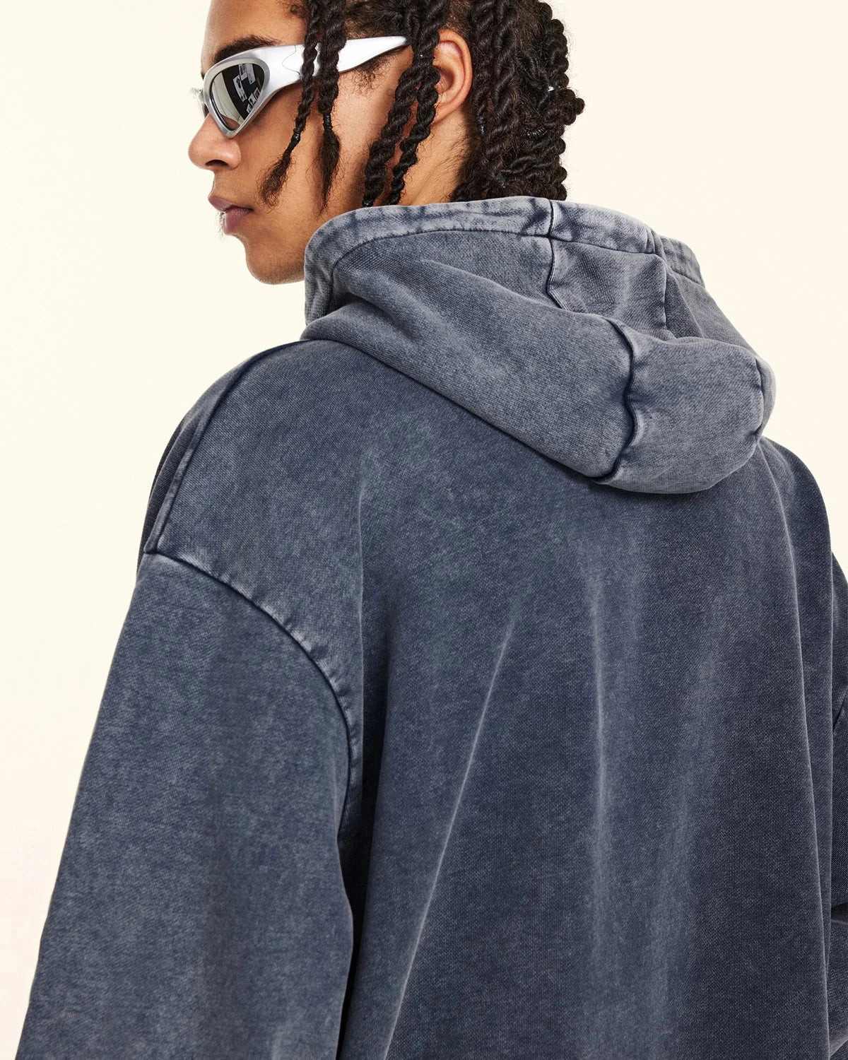 Omygoods Acid Washed French Terry Hoodie