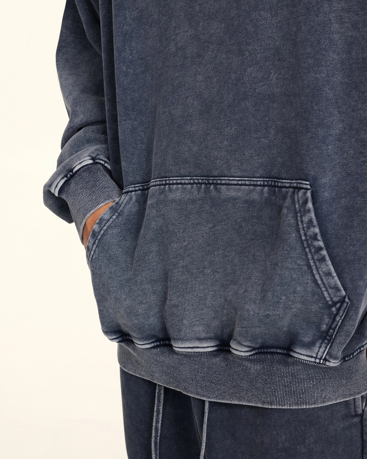 Omygoods Acid Washed French Terry Hoodie