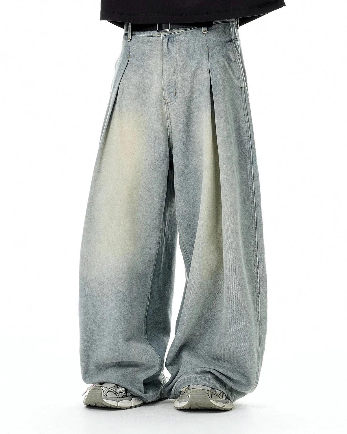 Omygoods Acid Washed Super Baggy Jeans