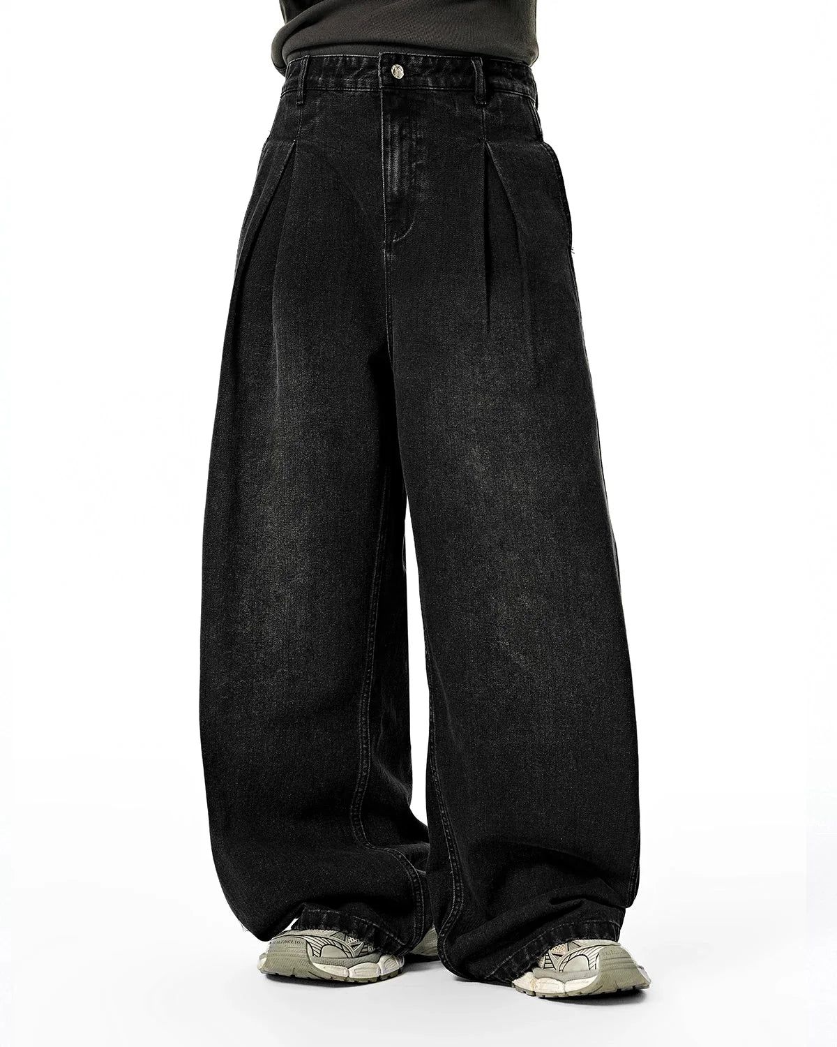 Omygoods Acid Washed Super Baggy Jeans