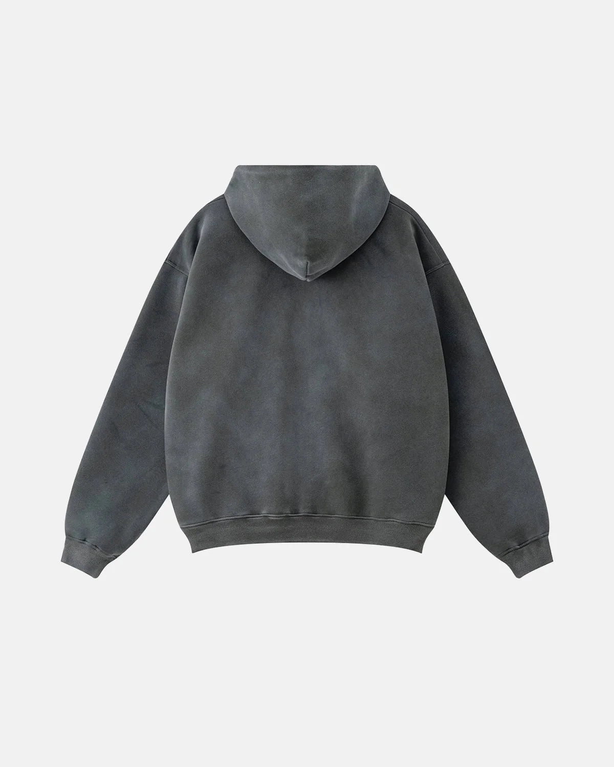 Omygoods Street Fit Acid Washed Zip Up Hoodie