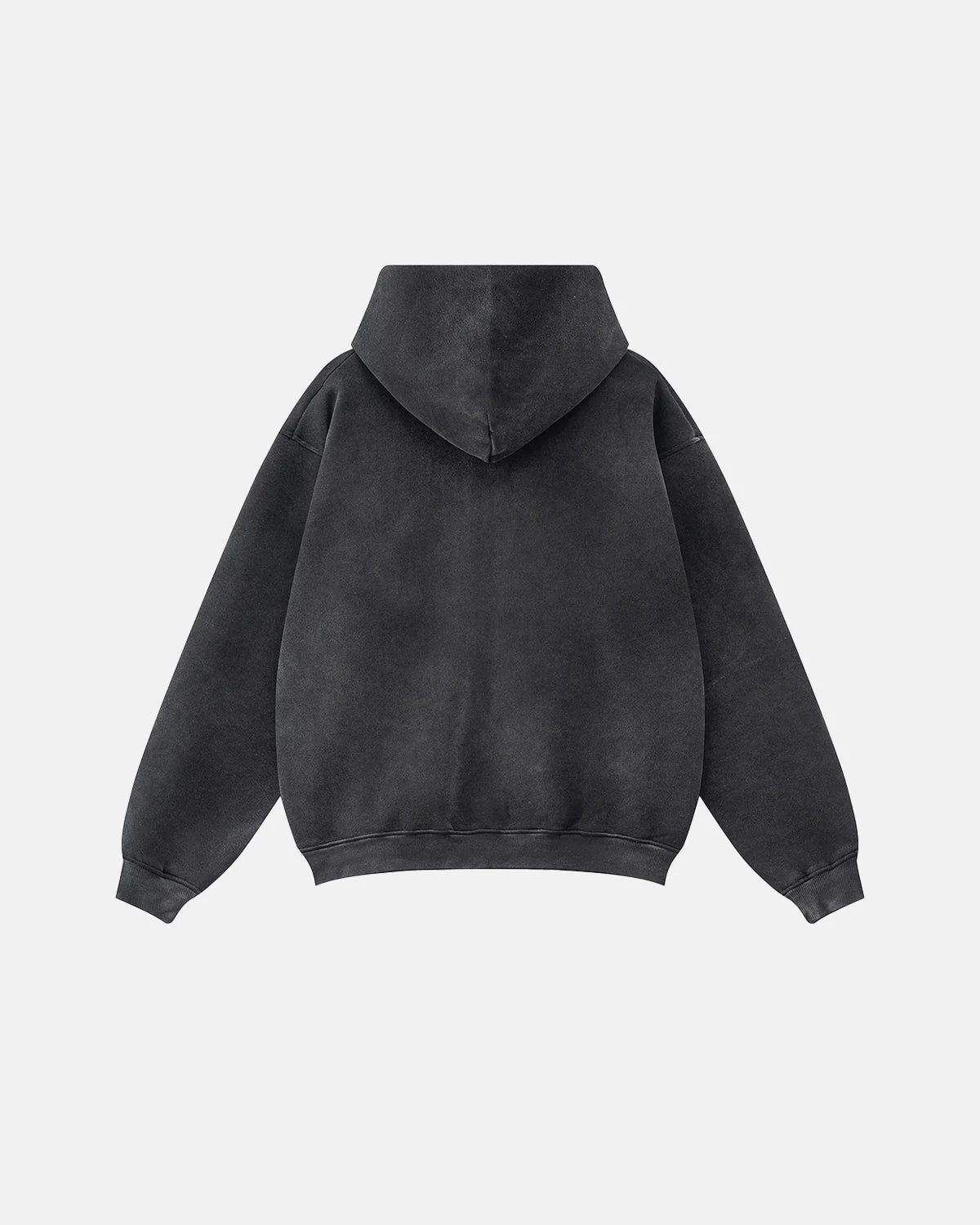 Omygoods Street Fit Acid Washed Zip Up Hoodie