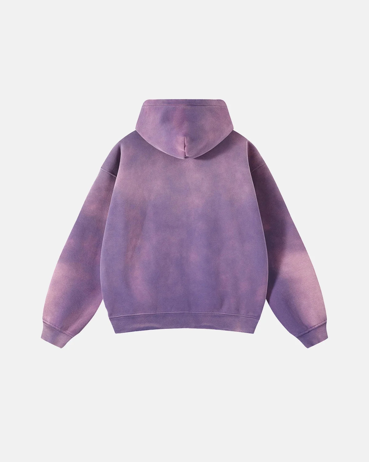 Omygoods Heavyweight Distressed Acid Washed Zip Up Hoodie