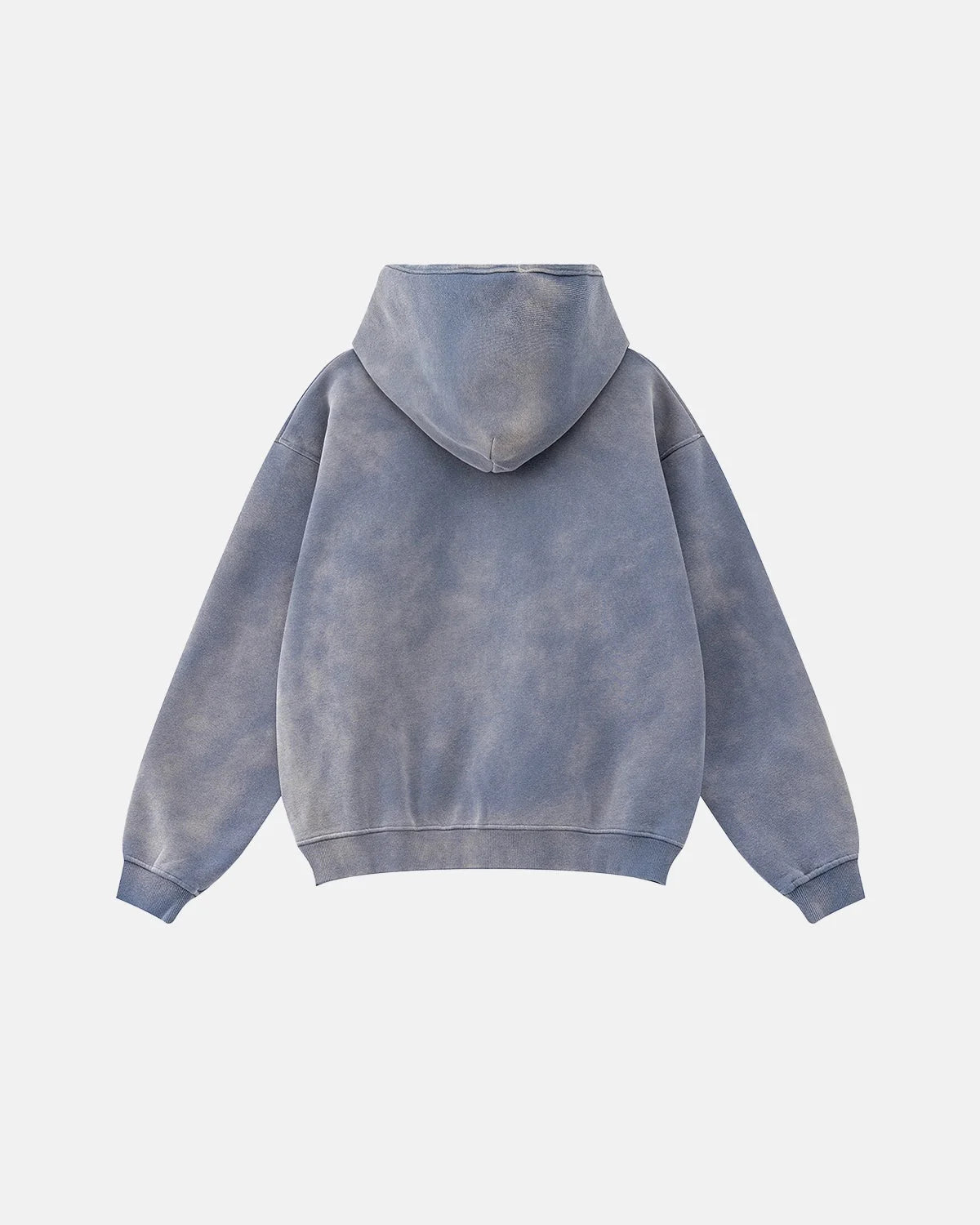 Omygoods Street Fit Acid Washed Zip Up Hoodie