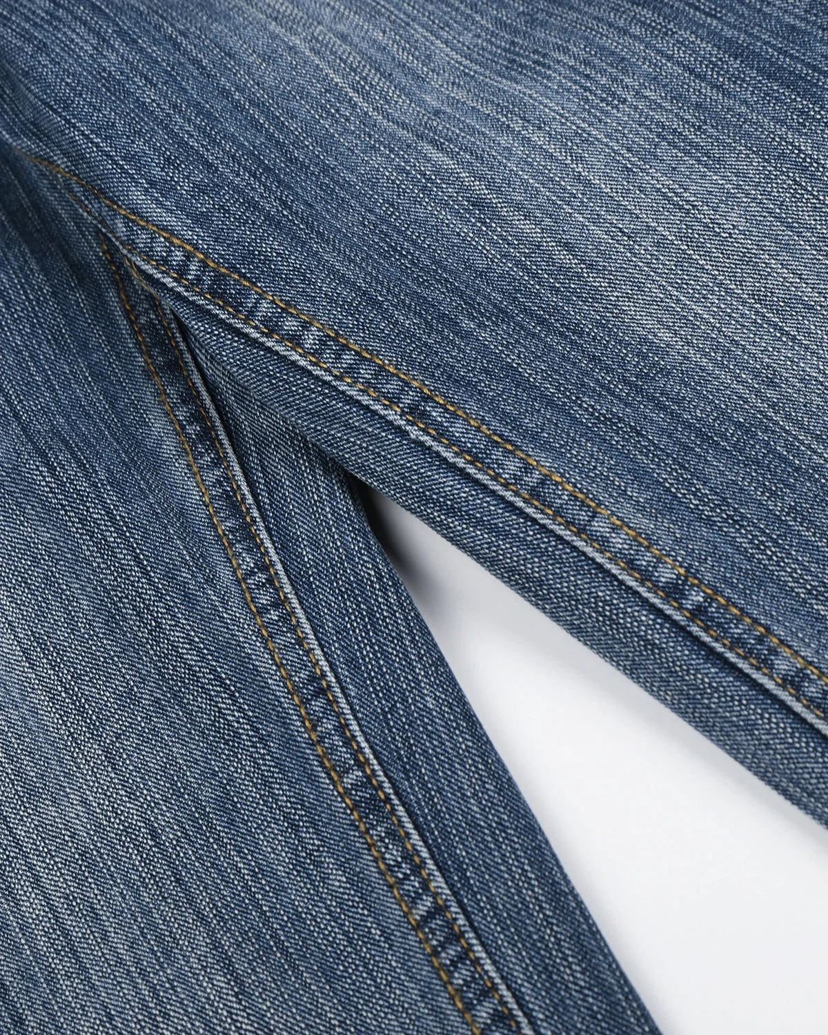 Omygoods Adjustable Waist Bamboo Weave Baggy Jeans