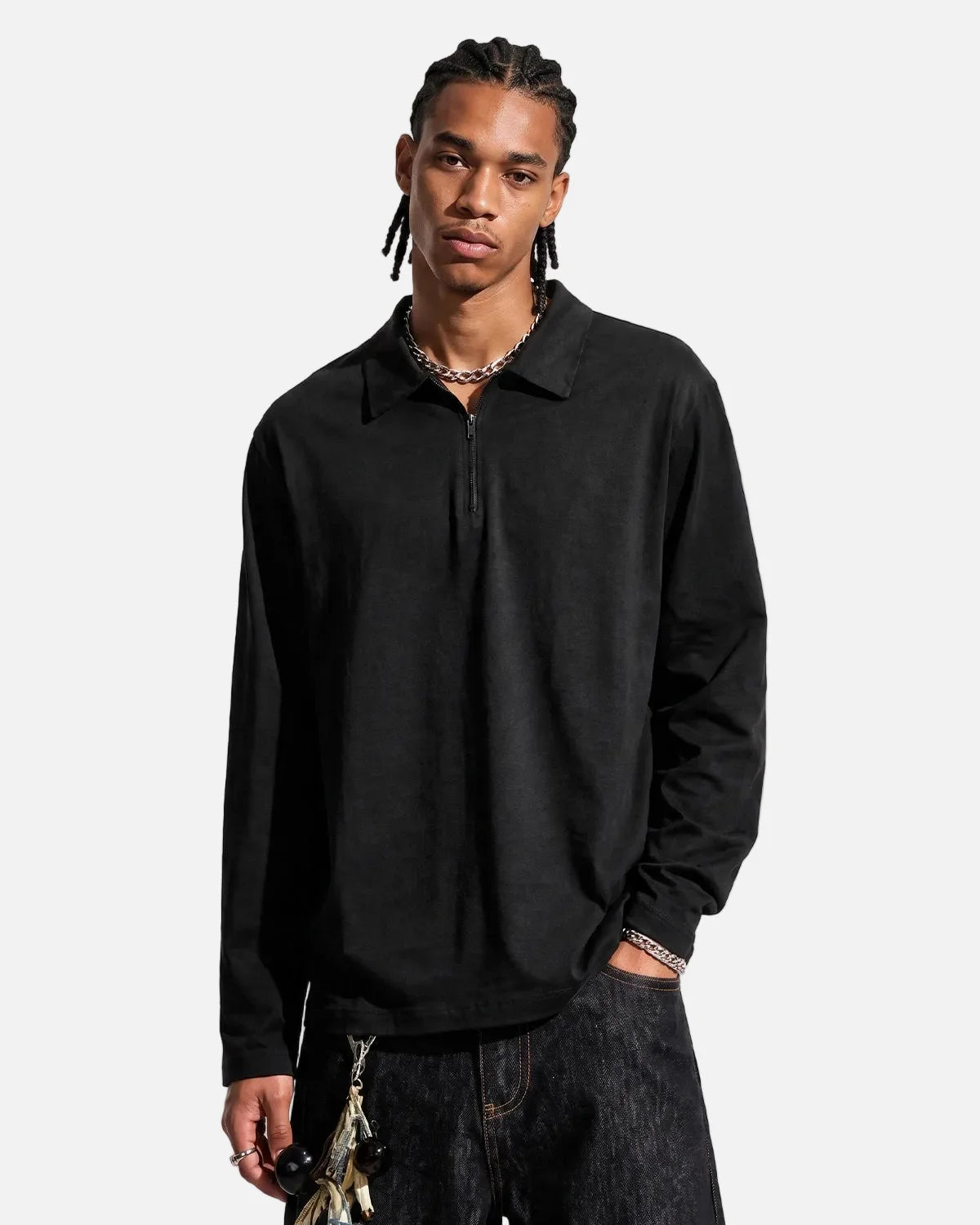 Omygoods AirFlow Breathable Long Sleeve Polo