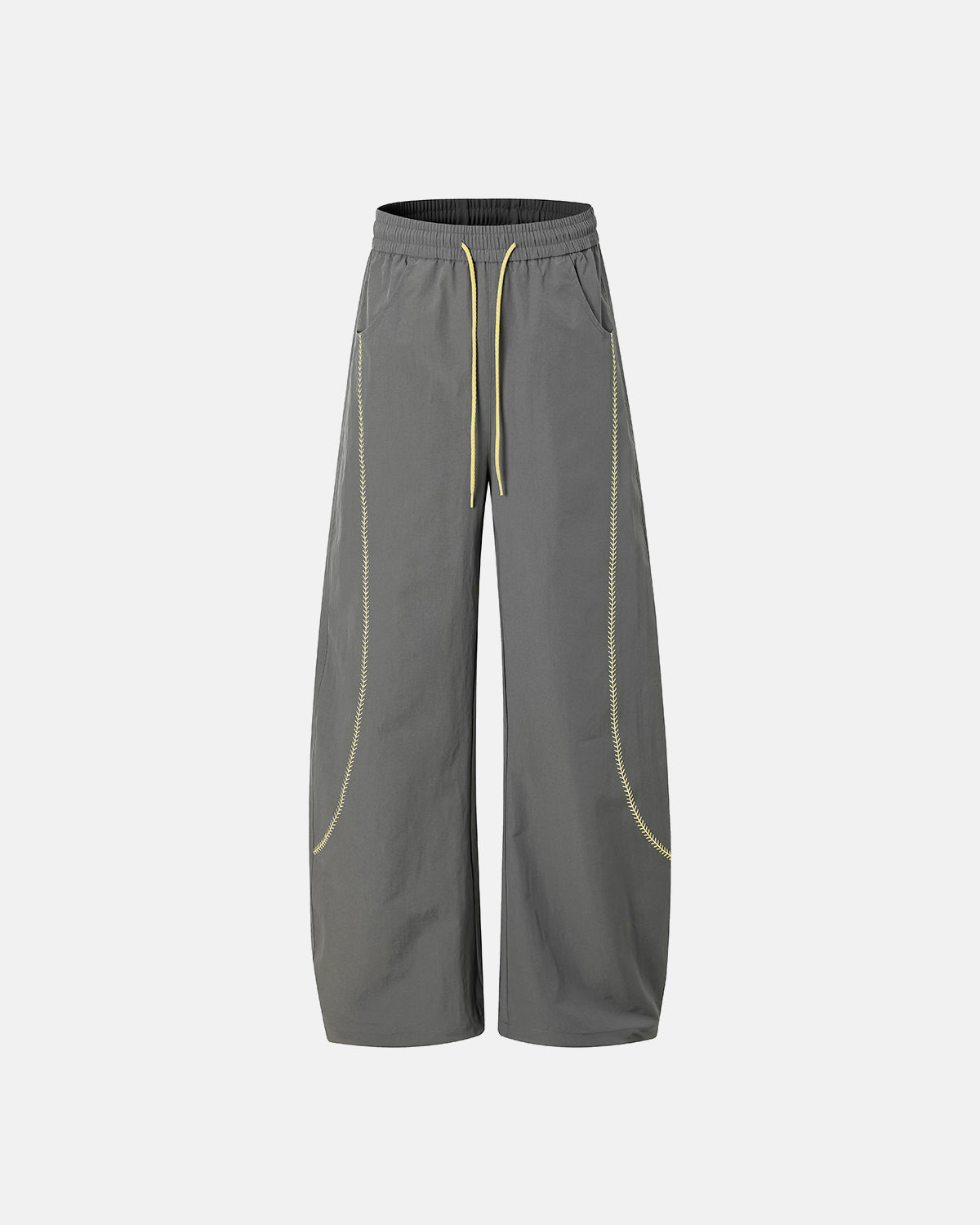 Omygoods AirFlow Contrast Embroidered Track Pants