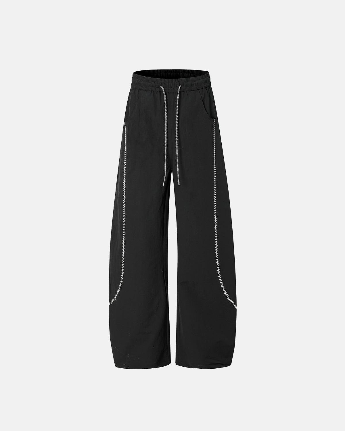 Omygoods AirFlow Contrast Embroidered Track Pants